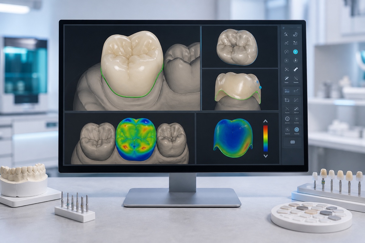 Dental CAD restoration review and design modification